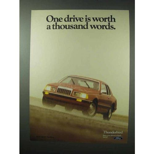 1984 Ford Thunderbird Car Ad - One Drive is Worth