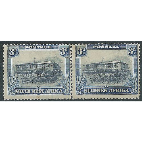 South West Africa 1931 SG77 3d Grey-Bl;ue & Blue Mounted Mint PAIR...