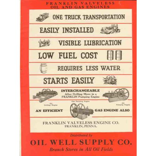 FRANKLIN VALVELESS ENGINE COMPANY 1928 one truck transport vintage ad