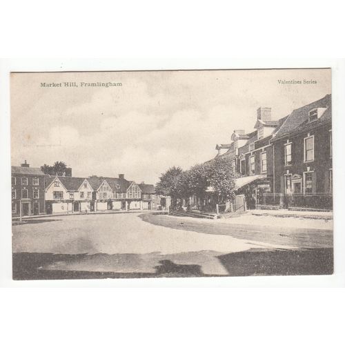 Market Hill Framlingham Postcard Suffolk