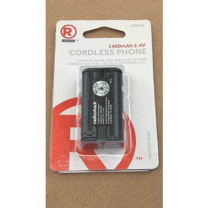 Radio Shack 1400 mAh 2.4V cordless phone battery - 2302346 - FREE SHIP Vtech VT