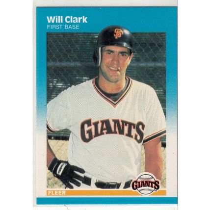 1987 Fleer Will Clark Rookie baseball card #269 - Giants RC