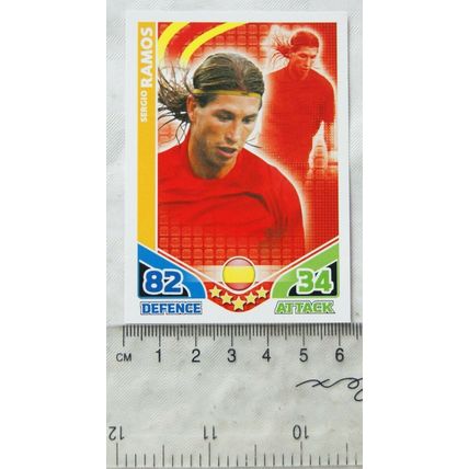 2010 Topps Match Attax World Cup Trading Card - Spain, Sergio Ramos