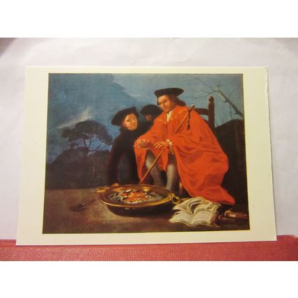 EL MEDICO. painting by Goya. unused postcard Gallery of Scotland /