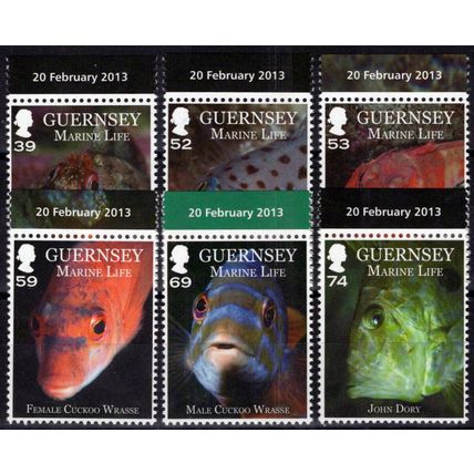ZAYIX Guernsey 1194-1199 MNH Marine Life Fish 090823S68M