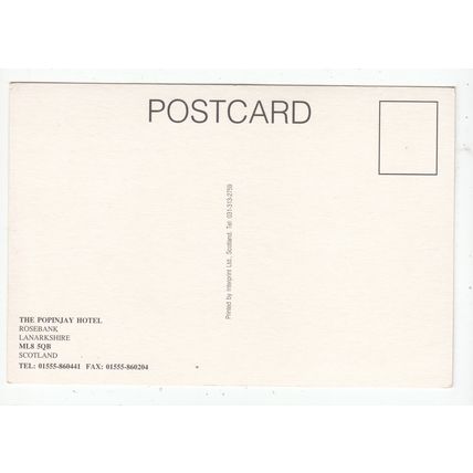 The Popinjay Hotel Rosebank Postcard Lanarkshire Scotland