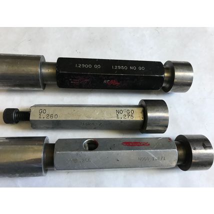 lot 3 THE PIPE MACHINERY GO NO GO PLUG GAGE 1.2900 1.2950 1.266 1.271 1.275,AD
