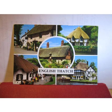 ENGLISH THATCH. multiview used postcard by John Hinde 1991 pm =