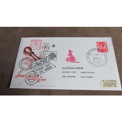 1970 GB Cover - Lawn Tennis Championships, Wimbledon - Australia Results