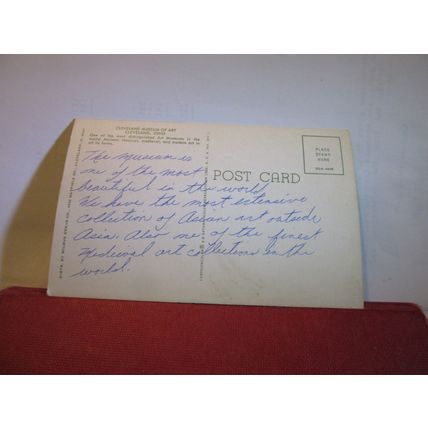 MUSEUM OF ART, CLEVELAND, OHIO, USA used vintage postcard =