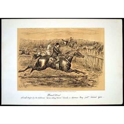 FLOREAT ETONA 1886 George Finch Mason - Horses VICTORIAN PRINT