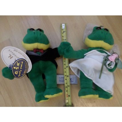 10 x Mr & Mrs - Wedding Married Couple - Plush Soft Toy - Frogs - 7"- Gift Boxed