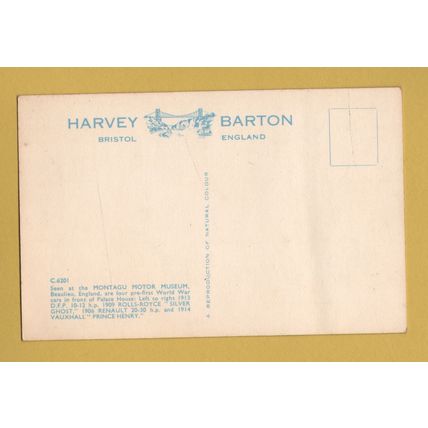 Montagu Motor Museum - Postally Used - Harvey Barton Postcard.