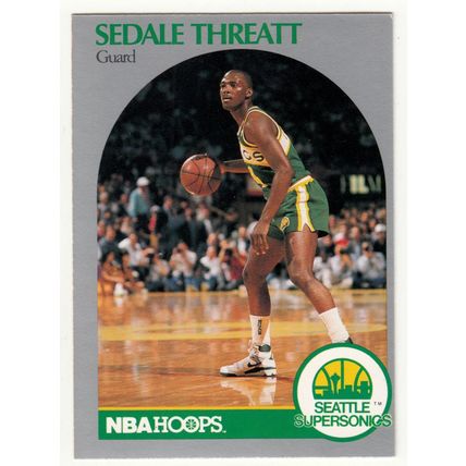 1990-91 Hoops Sedale Threatt basketball card #284 - SuperSonics