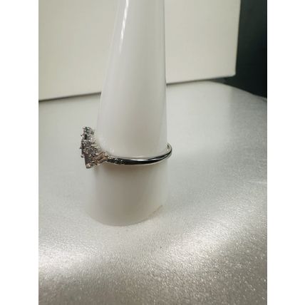 Ring Bomb Party Sz11 RBP Brilliant Peach Gem Clusters Rhodium Pl