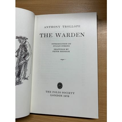 1976 FOLIO SOCIETY ANTHONY TROLLOPE "THE WARDEN" FICTION BOOK & SLIPCASE (P4)