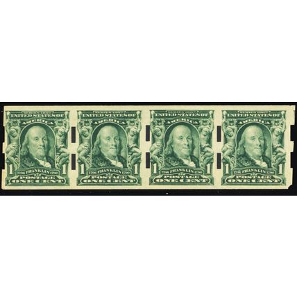 314, Mint NH 1¢ - Schermack Type III Machine Perforations - Stuart Katz
