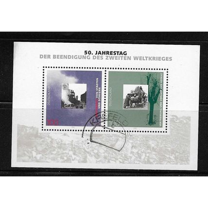 GERMANY 1995 5oth ANNIV END OF WWII MINIATURE SHEET USED SG MS2634
