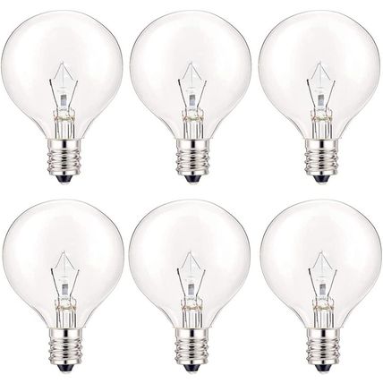 25 Watt Wax Warmer Bulbs, Light Bulbs for Full Size Scentsy Warmer, 6 Packs E12