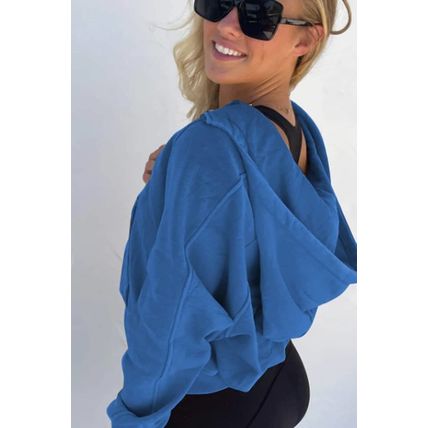 Bluing Plus Size Mineral Wash Zip up Hoodie