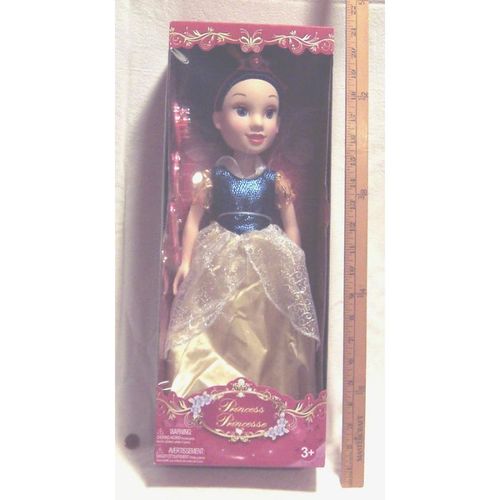 Brunette Hair PRINCESS DOLL In Blue/Yellow Gown For Ages 3 & Up In Brand New Box