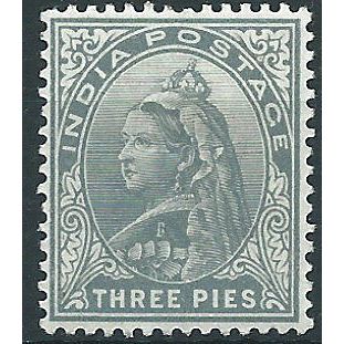 India 1900 SG112 3p Grey Mounted Mint .. ..