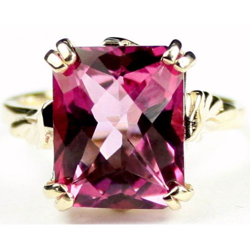 Pure Pink Topaz, 10KY Gold Ring, R188