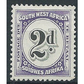South West Africa 1931 D49 2d Black & Violet Postage Due Mounted Mint . ..