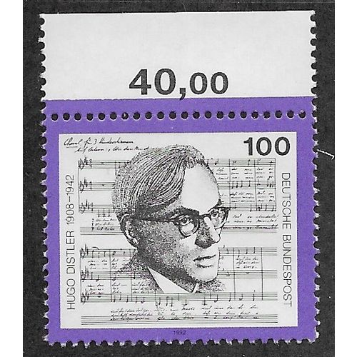 GER 1992 U/M 100pf 'HUGO DISTLER ' (EBID53-785)