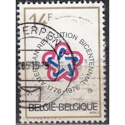 Belgique 1976 Michel 1849 O Cote (2008) 0.55 € Révolution américaine Cachet rond