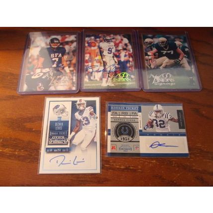 1996-2015, 5-Autograph Football Cards, Classic/Panini