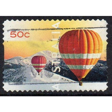 Australia 2008 Up, Up and Away - Balloon Over Mt Kosciuszko 50c s/a Used