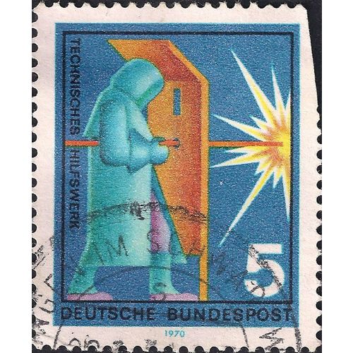 GERMANY, Emergency, Fire, blue 1970, 5 Pf