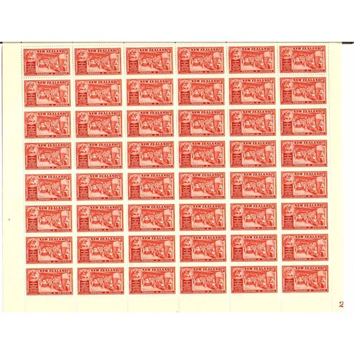 New Zealand 1936 Empire Conference 1 d red Mint sheet of 48