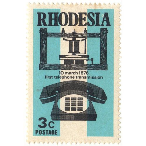 Rhodesia QEII 1976 Telephone Centenary 3c Unmounted Mint NHM SG 524 Sc 362 stamp