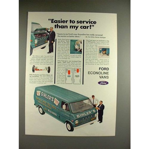 1968 Ford Econoline Van Ad - Easier to Service!