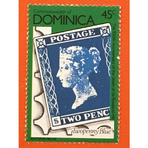 Dominica 1979 Rowland Hill 45c GB 1840 2d Blue Unmounted Mint NHM SG 651 stamp