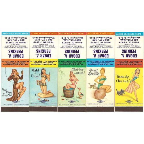 DC Washington Matchcover Set Pin Up / Nudes / Girlie / Glamour The 13th R.~145