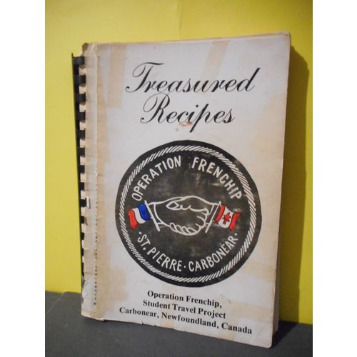 Treasured Recipes,Operation Frenchip,Carbonear,Newfoundland,Cookbook