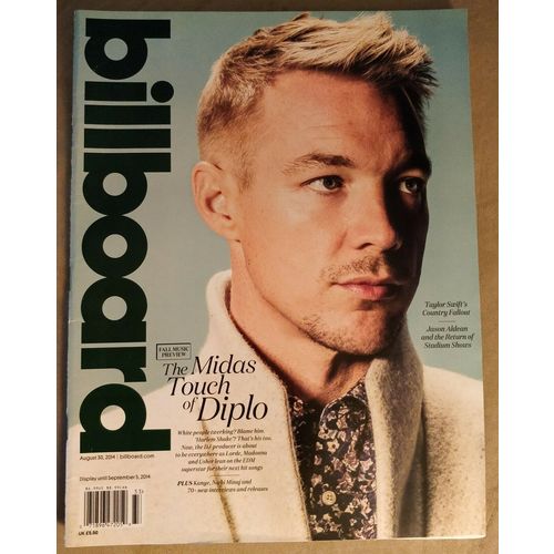Billboard Magazine Aug 30, 2014 - Fall Music Preview / The Midas Touch of Diplo