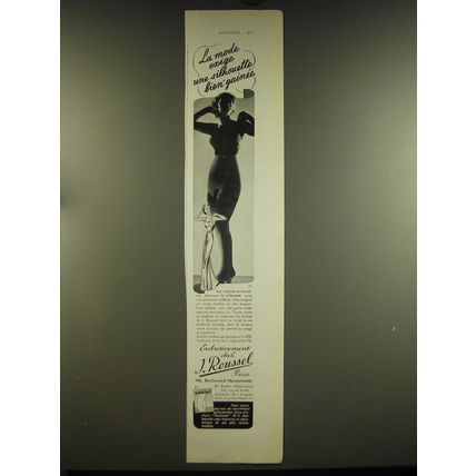 1938 J. Roussel corsets Advertisement - in French - La mode exige une silhouette