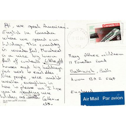 Montreal St Helens Island Canada Postcard 1986 used VGC