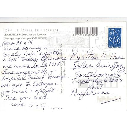 Les Alpilles Bouches du Rhone France Postcard 2007 used VGC