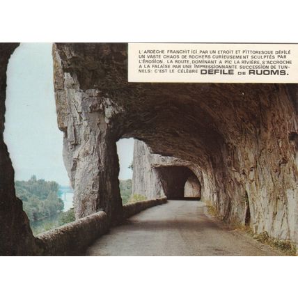 Defile de Ruoms France Postcard used VGC