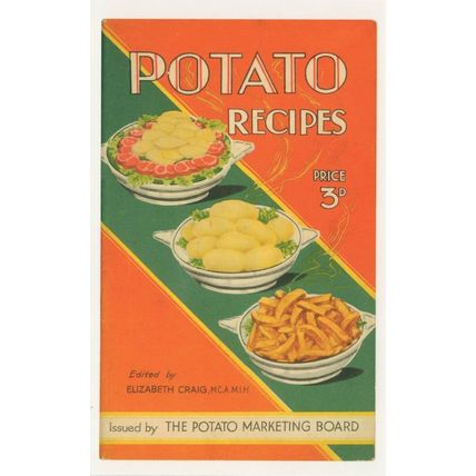 Potato Recipes Potatoes Marketing Board 1936 Book Postcard
