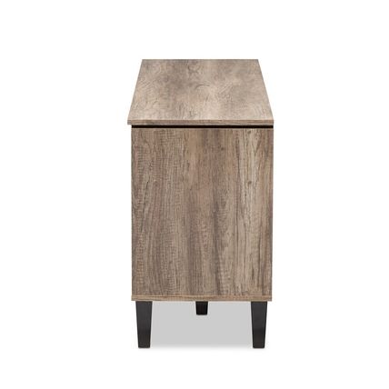 TV Stand 55” Long Modern Contemporary Light Brown Distressed Oak PU Veneer