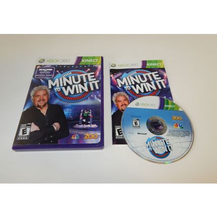 XBOX 360 Minute To Win It Featuring Guy Fieri Kinect Video Game NTSC
