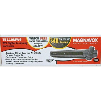 Magnavox TB110MW9 DTV Digital to Analog Converter TV Converter