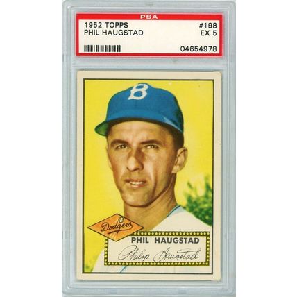 1952 Topps Phil Haugstad #198 PSA 5 P1389