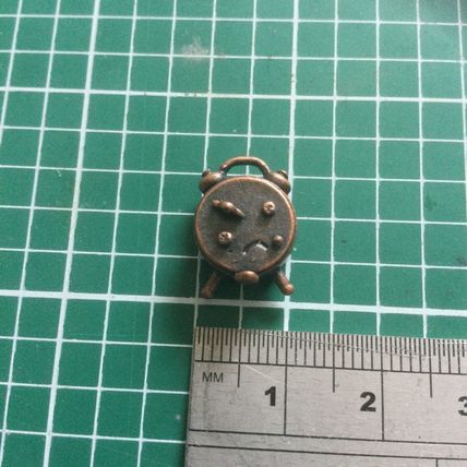 'Antique Bronze' Alarm Clock 1:12th Dolls House Miniature